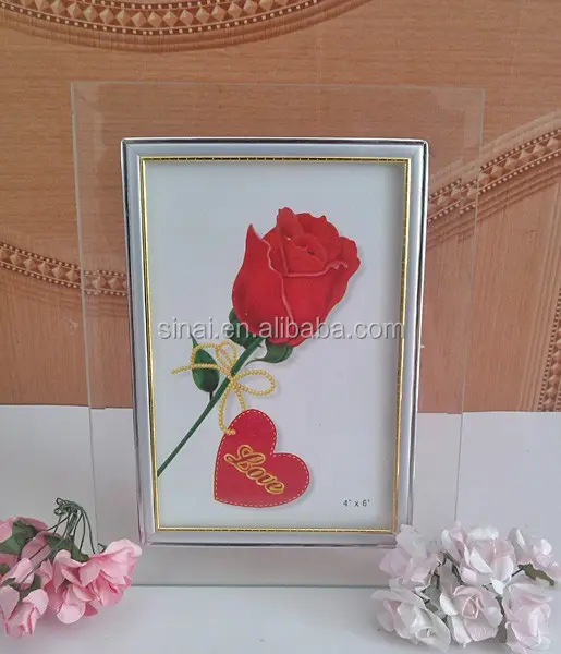 Bella decorazione regalo/nozze decorazione del vetro photo frame