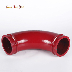 อะไหล่เครื่องจักรก่อสร้างข้อศอกปั๊มคอนกรีต DN125 * R275 * 90องศา