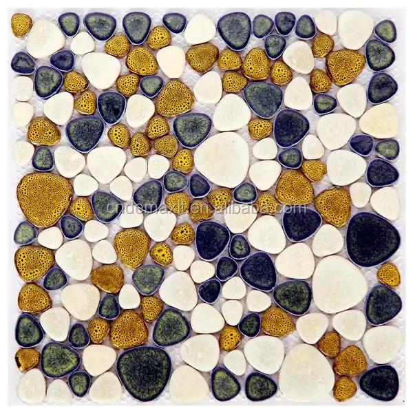 Mosaico oval para parede de cerâmica, pebble, para banheiro