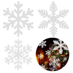 メリークリスマスステッカーデコレーションスノーフレークウィンドウクリンググルーレスPVCウォールステッカーforWindows Glasses