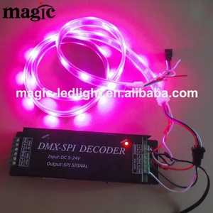 SK6812 RGB 5V 12V 24V WS2812B WS2811 DMX200 DMX512 RGB адресуемый светодиодный DMX SPI декодер контроллер - Product Image 4