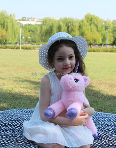 מותג לוגו די ורוד קטיפה Unicorn צעצועי עבור בנות אופנה 30CM ממולא בעלי החיים רך בפלאש Unicorn צעצועים