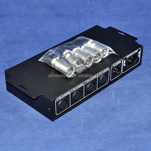 DMX усилитель сигнала повторитель разделитель DMX 4 выходных порта AC 100 В-240 В DMX контроллер 512