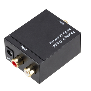 Analógicos L/R a Digital SPDIF RCA óptico Toslink adaptador de convertidor de Audio RCA L/R US adaptador