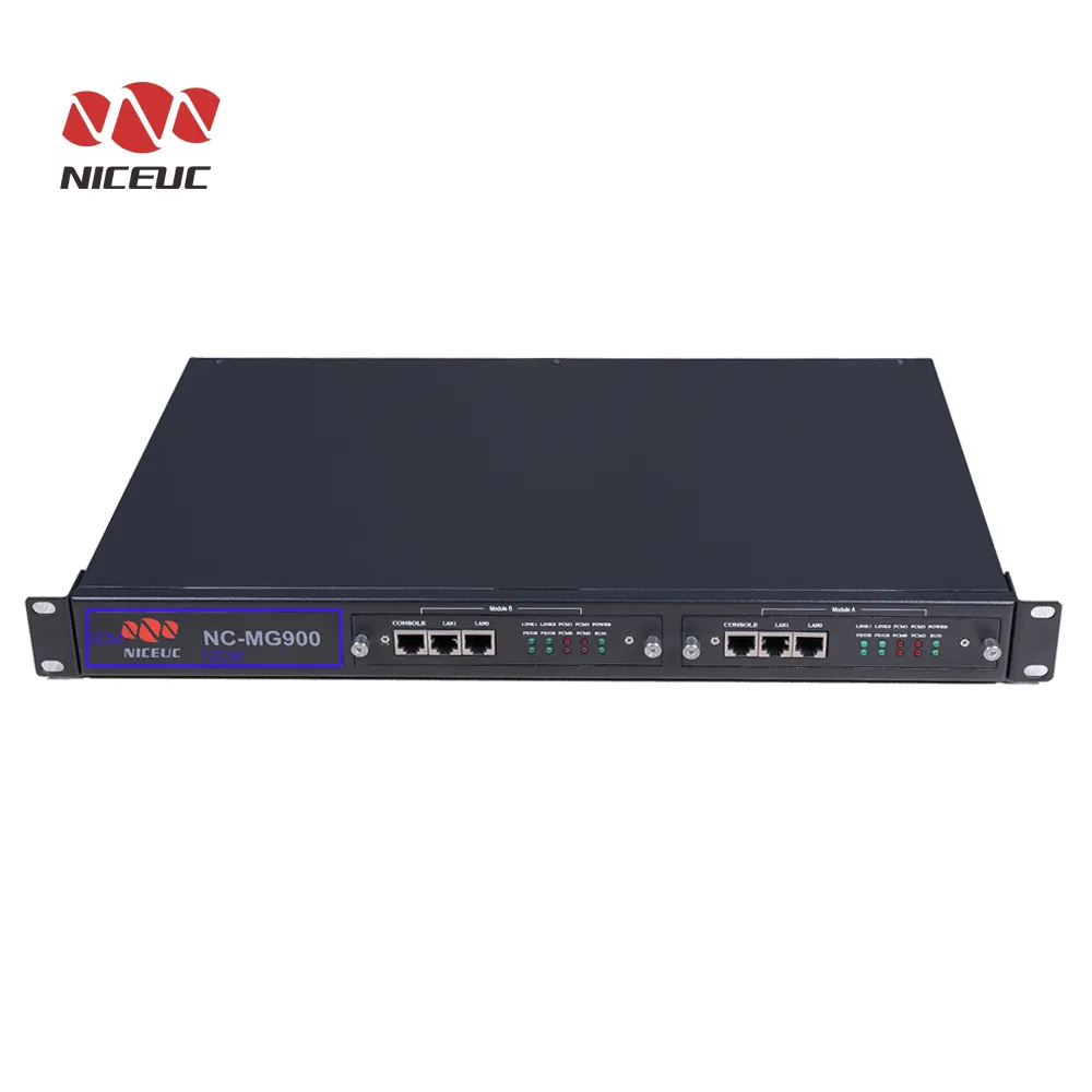 RDSI E1 VoIP Gateway de medios NC-MG900 con ISDN PRI/R2/CAS/Q SIG/SS7/V5.2/DPNSS a SIP