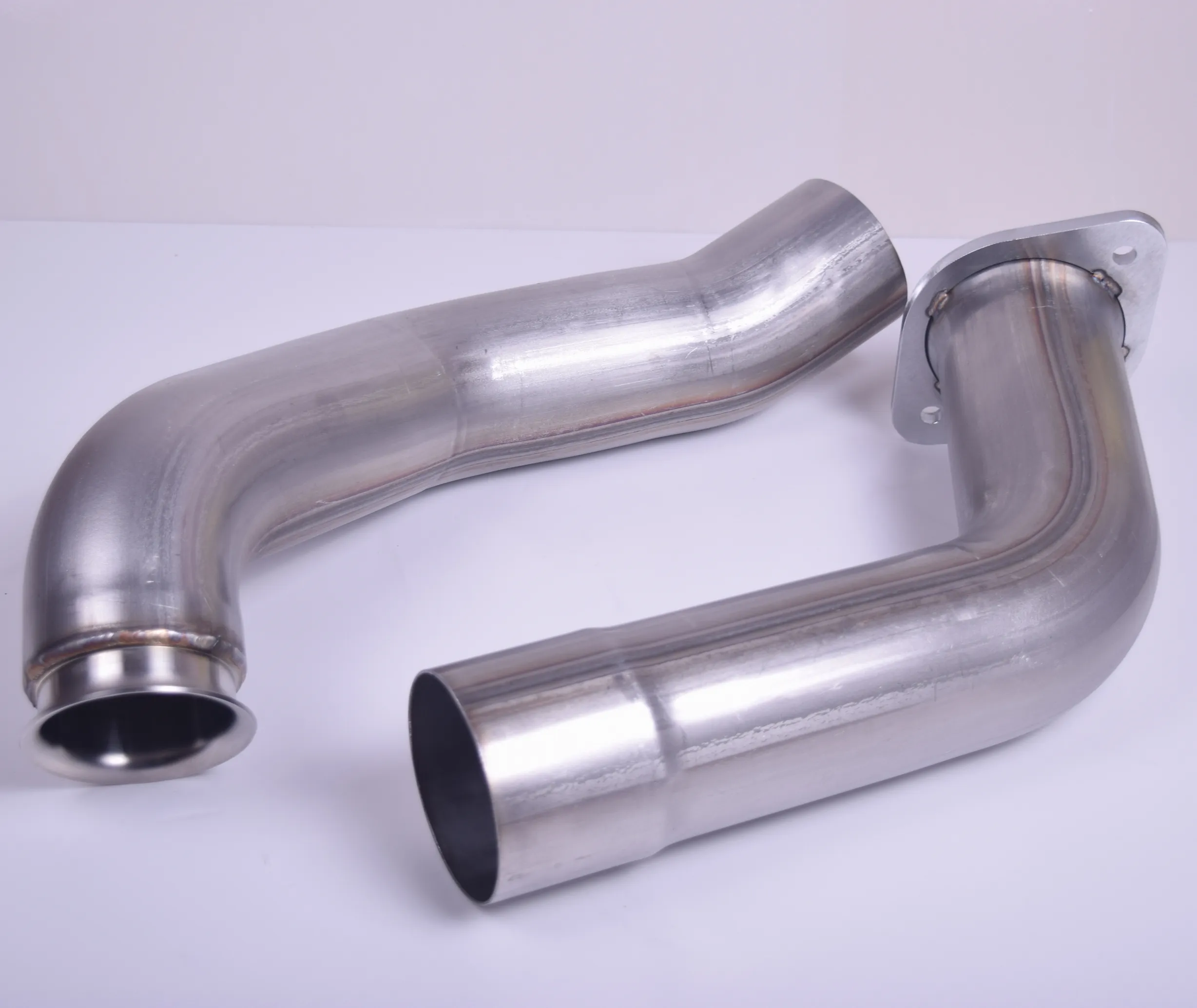 Chrome 5" OD X 48" Length Curved Exhaust Stack Pipe Tailpipe Tube Truck Tip