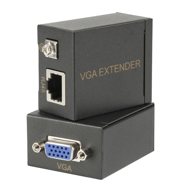60m VGA zu RJ45 Signal Extender über Ethernet-Kabel Sender und Empfänger