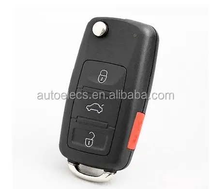 Plastica silca key blanks 3 pulsante + 1 di Vibrazione coperture chiave a distanza per audi A8 A8L