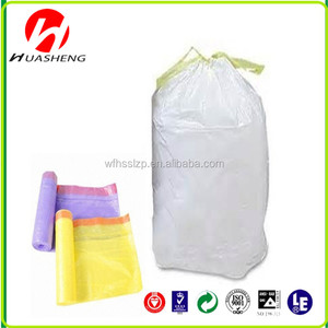 Biodegradables bolsas de cordón, resistencia a la tracción característica saborizante dibujar cadena bolsas de basura en rollo - Product Image 6
