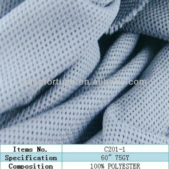 Transparente de malla de tricot de poliéster tela de punto de precio