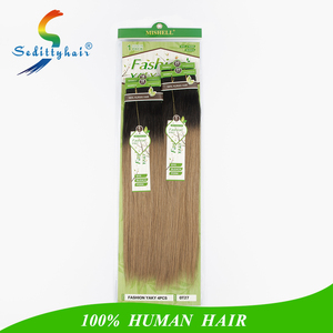 Sedittyhair MISHELL MODA YAKY 4 ADET virgin İnsan saç kinky Yaki hint virgin remy saç çin'de yapılan bir paket çözüm