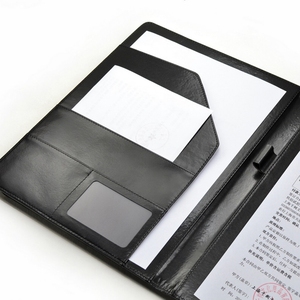 Portafolio personalizado para conferencias, tamaño A4, letrero de oficina de negocios, presentación de facturas de cuero PU, Portapapeles de firma, carpeta de archivos con notas - Product Image 3