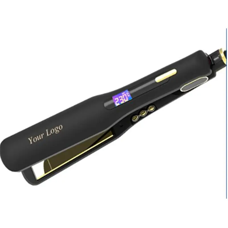 Free sample 450 degrees professional fast hair straightener  ceramic gold flat iron