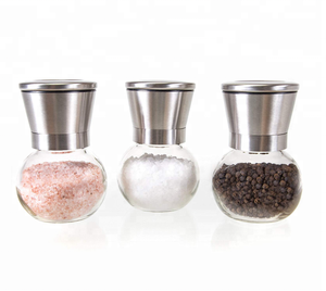 Empty Manual Pepper <strong>Grinder</strong> <strong>Spice</strong> Glass <strong>Jar</strong> 7oz 200ml Salt Spicy Hand Rotating <strong>Grinder</strong> with clear Glass Container Bulk Sale - Product Image 3