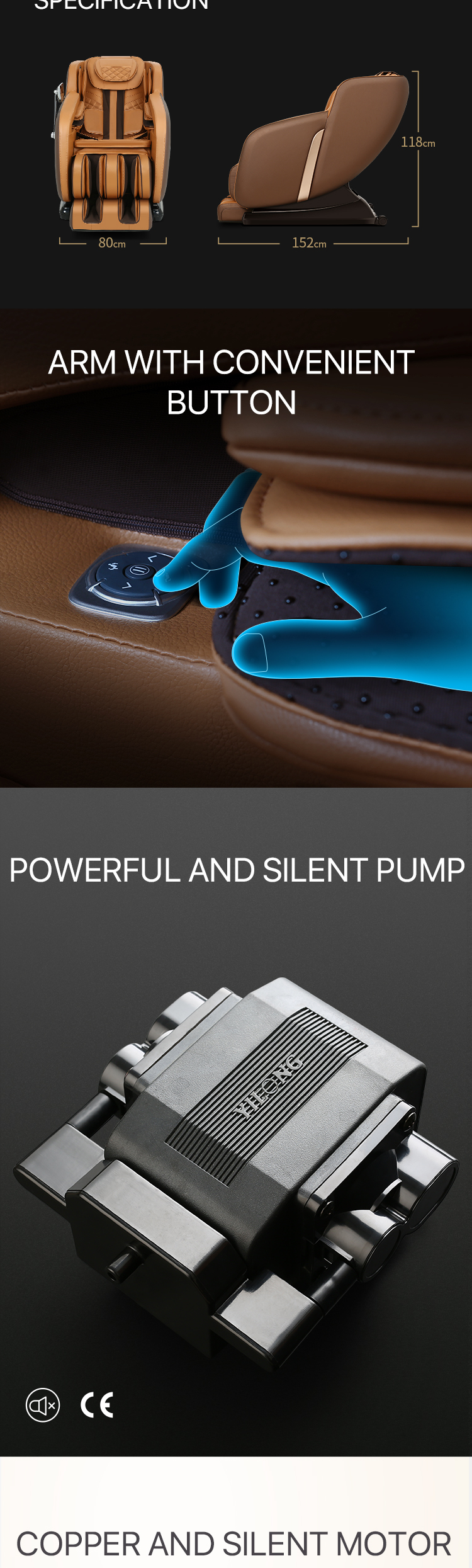 Jare S9 Wholesale Price 4D Zero Gravity Full Body Airbags Kneading Heating Back Vibration Hot Sales Recline Massage Chair