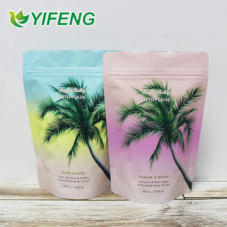 Resealable Self-Standing Plastic Bath Salt Packaging Bag, Plastic Bag For Natural Ocean Sea Salt Packaging