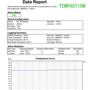 Mini registrador de datos USB desechable, para monitoreo de temperatura, 90 días, pdf, Sensor de temperatura, grabadora, + ~ 30C 70C, 2 años - Product Image 5