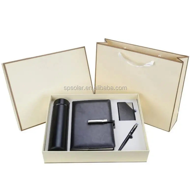 Set de cadeaux de bureau en cuir de luxe pour homme d'affaires, tasse et stylo, nouvelle collection, vente en gros