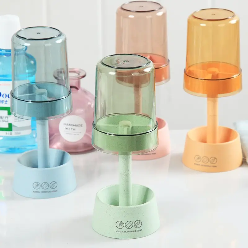 Dentifricio in plastica stile lampada da scrivania Fashion wash cup e portaspazzolino per bambini