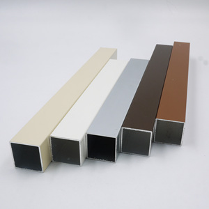 LENWAアルミニウム工場価格20*20着色粉体塗装家具用アルミニウムチューブ