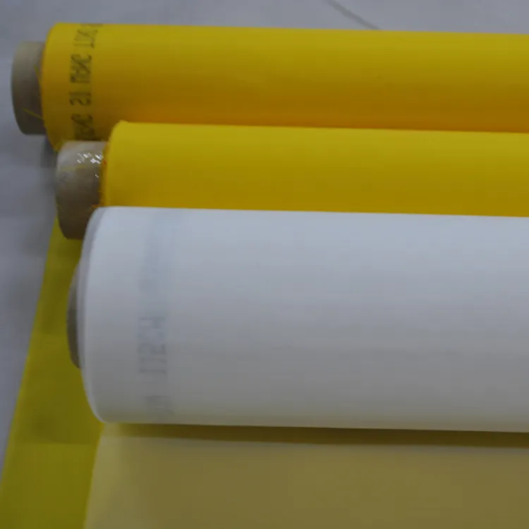 Branco amarelo 80 100 110 120 135 150 160 180 195 200 250 300 de nylon de malha de poliéster impressão da tela de seda malha para a impressão da tela