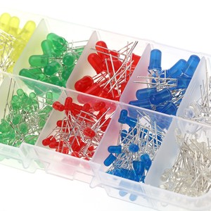 300個3ミリメートル5ミリメートルAssorted Color 2ピンDiffused LED Light Emitting DiodesとSet 5 Colors Electronic Components - Product Image 4
