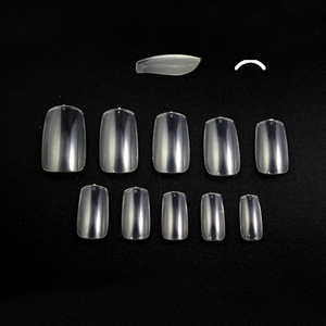 TSZS Professional Square Shape False Nail Tips Strong 500個ABS Acrylic Nails Short Transparent Full Cover Finger Nail Design