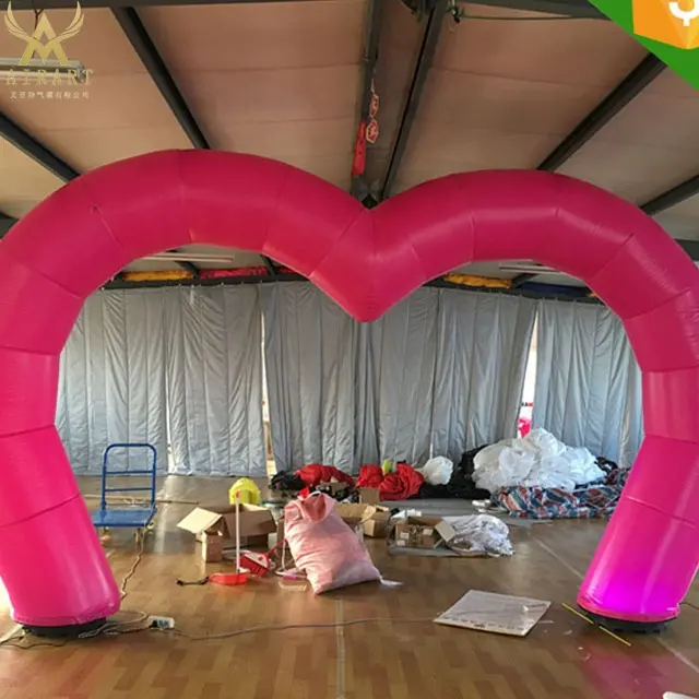 Arco gonfiabile personalizzato della decorazione esterna, arco gonfiabile rosa per le vacanze