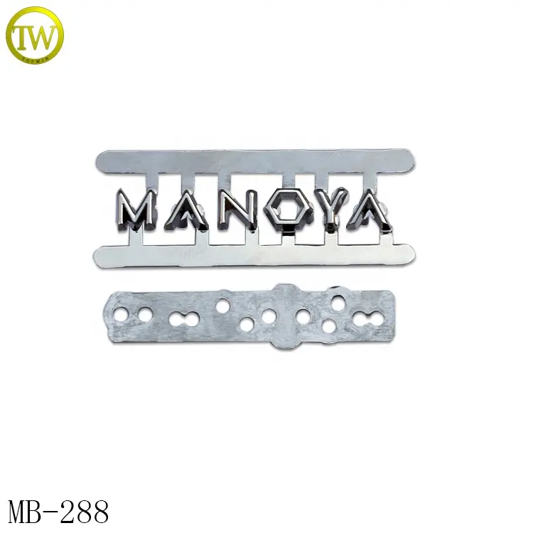 Custom Adhesive Seperate Letters Plate Cutting Out Metal Logo Label Tags For Lady Purse/bags