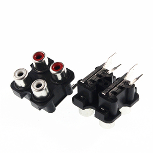 PCB Mount 4ตำแหน่งแจ็ควิดีโอเสียงสเตอริโอ RCA หญิงเชื่อมต่อ - Product Image 2