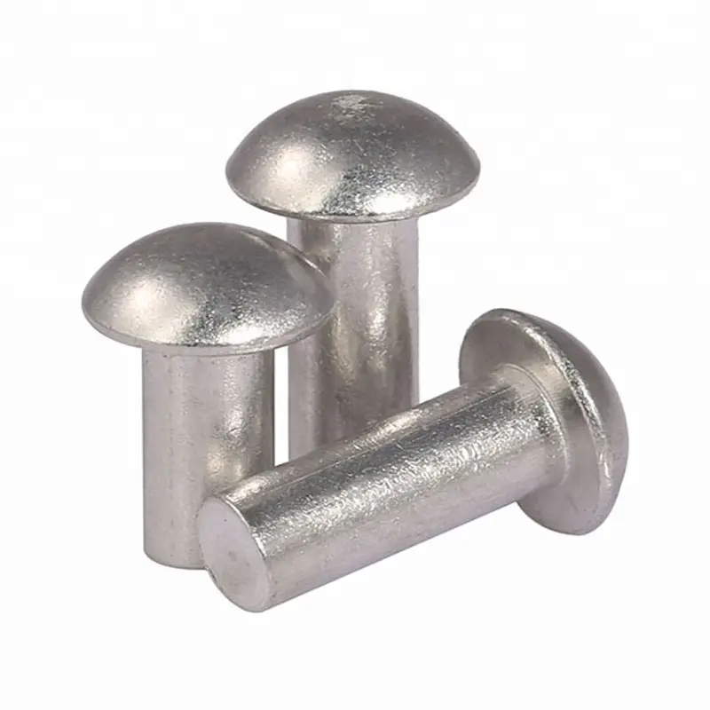 Rivets à tête cylindrique en aluminium, M3 M3.5 M4, Rivet solide, DIN674