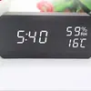 factory direct bedside desk calendar digital wooden led alarm desk clock radio alarm clock speaker hotel alarm clock radio