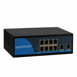 AC100-240v/DC 48-57v Dual Power <strong>Input</strong> Switch 150w 250meters Long Distance 8-port POE Switch with 2 Gigabit Uplink