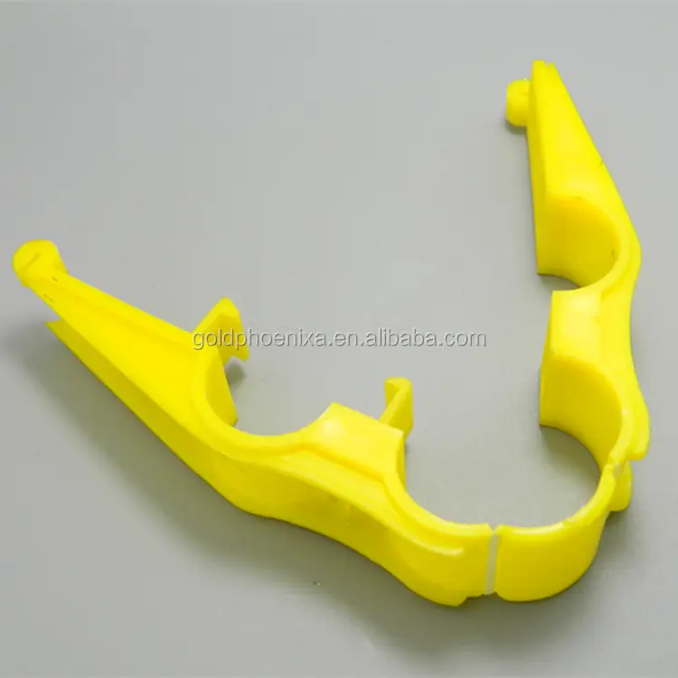 Желтый пластиковый подвесной зажим крюк для кормушка для птицы курицы линии с фокусным расстоянием 25 мм ПВХ круглая труба откладки яиц PH-79