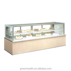 Cake Display Showcase Used <strong>Japanese</strong> Square Style Two Layers Bread Cooler for Sale
