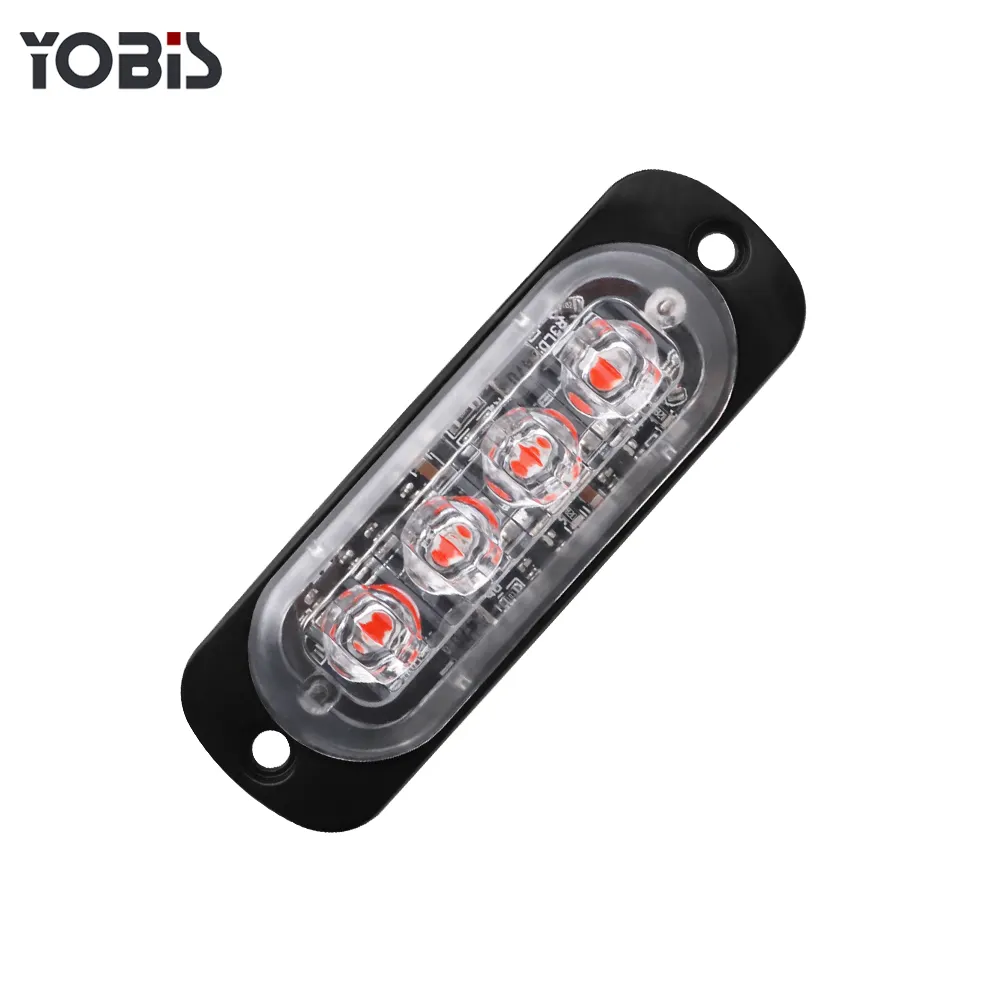 Yobis Strobe LED-Licht 12V 24V Not licht LKW Auto LED-Licht leiste mit schlankem Blitz Bernstein Rot Blau