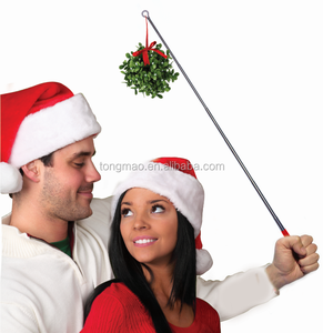 USA Hot Bán cho giáng sinh trang trí Nhựa Cây tầm gửi Telescopic xử lý Hôn Bóng - Product Image 1