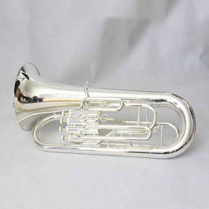 Venta al por mayor profesional barato 4 Válvula de chapado en plata marchando Euphonium