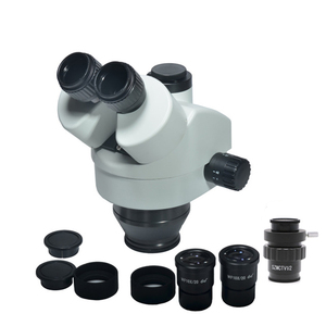 Simul Focal 7X-45X Stereo Trinocular Zoom Microscope Head WF10X 20mm Eyepiece Lens SZMCTV1/2 <strong>CCD</strong> <strong>C</strong>-<strong>mount</strong> Microscope Accessories - Product Image 1
