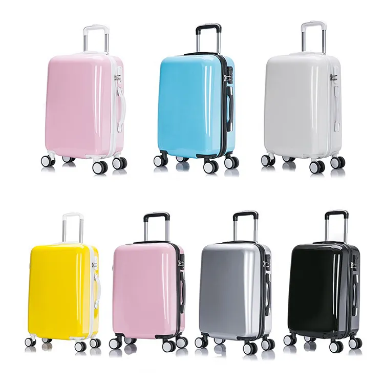 ABS 플라스틱 롤링 수하물 가방 트롤리 여행 가방 스피너 바퀴와 사용자 정의 여행 가방