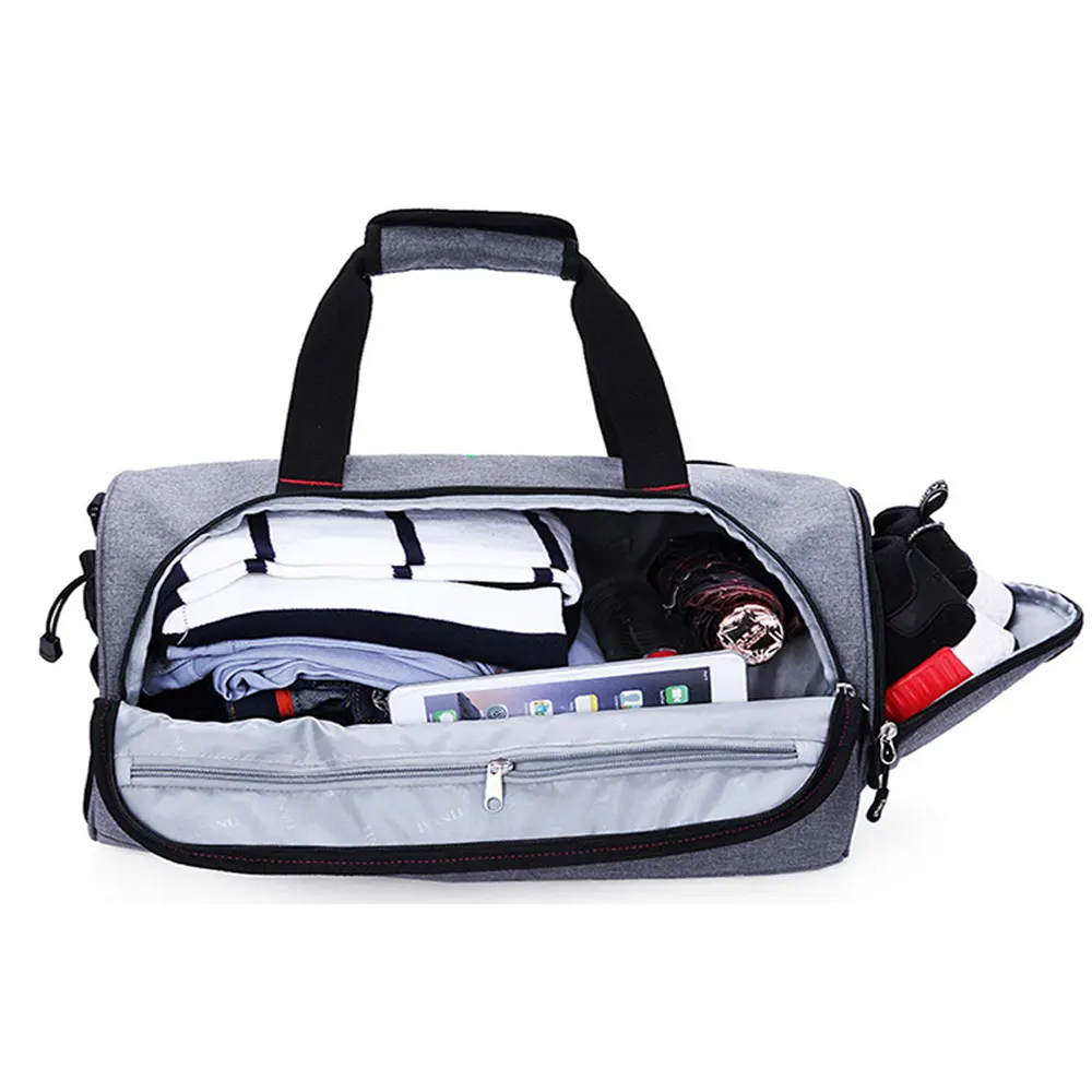 Bolsa de duffel esportiva compartimento para sapatos, 40l, bolsa de academia para viagem, homens e mulheres