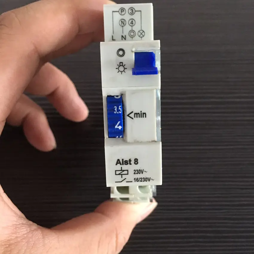 ALST8 Transparente Interruptor Temporizador Mecânico 7 Minutes16A Din Rail Interruptor de Tempo Escada