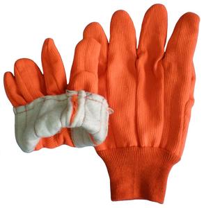 <strong>All</strong>-Purpose Warm Fleece Lined White Cotton Canvas Safety Work <strong>Gloves</strong> for Oil and Gas Industry - Product Image 2