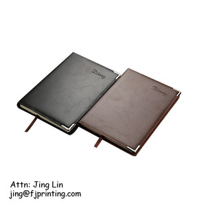 Copertina in pelle con stampa personalizzata in metallo ad angolo di lusso con carta Offset cucita per rilegatura - Product Image 1