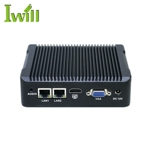 Fansız Nano PC J1900 N3 dört çekirdekli DC 12V 1COM çift ekran mini bilgisayar pc ile 1 * RS232 COM - Product Image 4