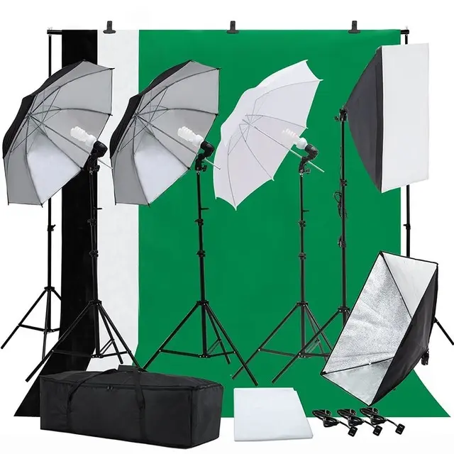 Todos los accesorios de la foto con cable Softbox lámpara foto de estudio de fotografía