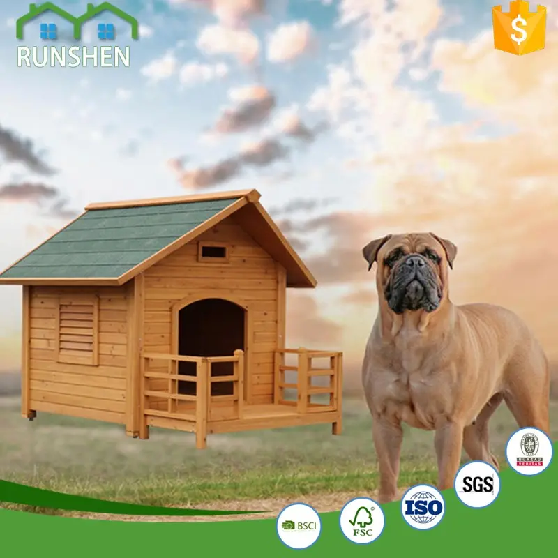 Niche en bois pour chien, maison pour animaux domestiques, avec véranda, chenil à vendre