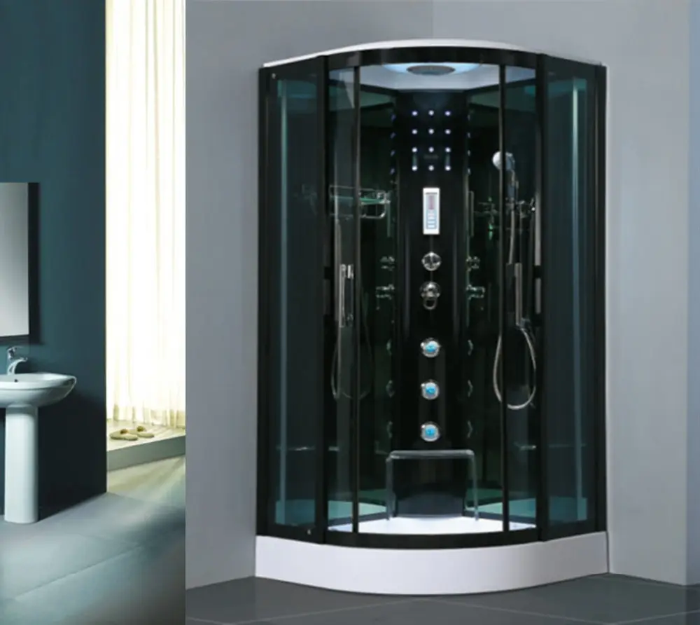 Cabine de douche à vapeur en verre trempé, cabine de douche, en russie, transparente, pour deux personnes, style italien