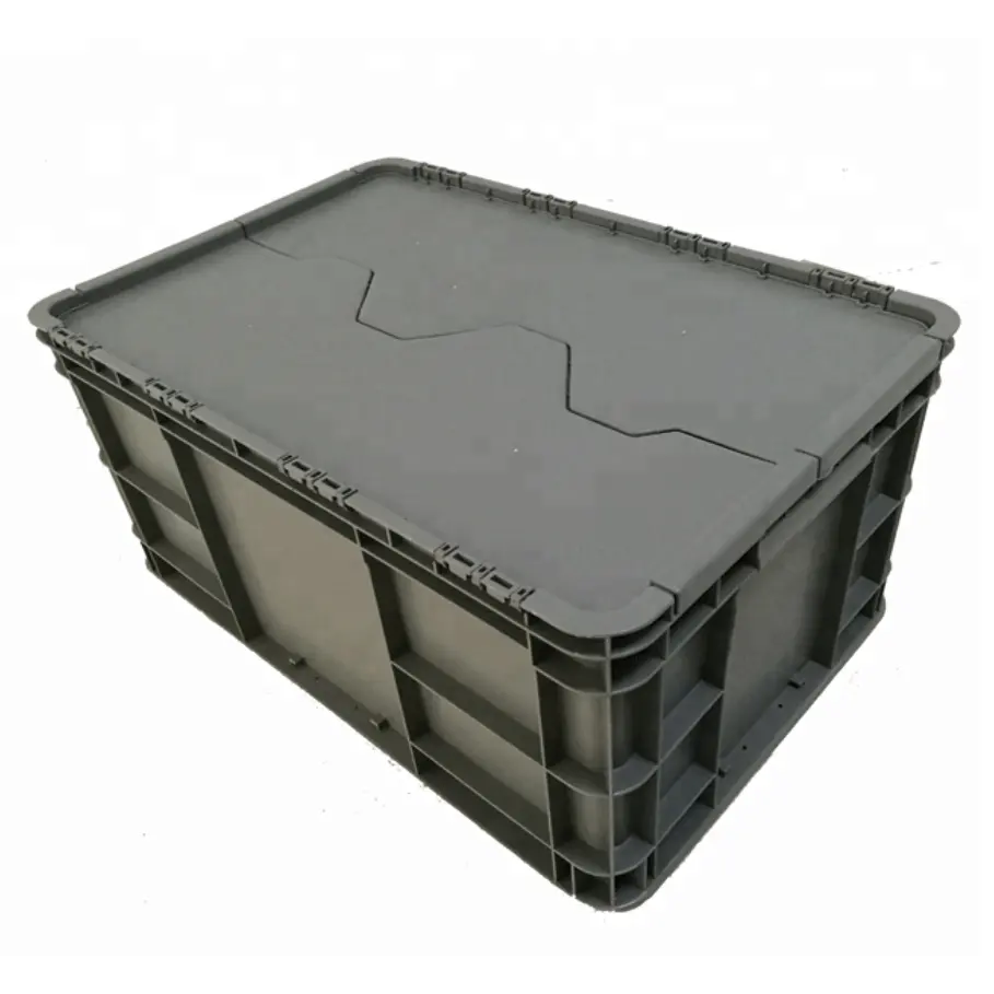 600*400*148mm Kunststoff-Aufbewahrung behälter mit aufgesetztem Deckel für den Transport
