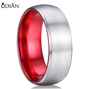 Kırmızı Tungsten karbür düğün Band yüzük erkekler için 8mm Celtic ejderha kırmızı karbon Fiber yüzük boyutu 7 ila 12